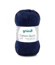 Fil à tricoter COTTON QUICK UNI - Gründl - PPSC - certifié Oeko-Tex 145 Bleu