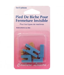 Pied de biche pour fermeture invisible - Distrifil