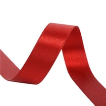 Bobine 25m ruban satin double face Rouge fonce fabriqué en France