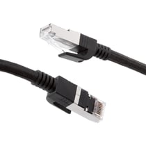 Force Power Câble Ethernet Rj45 CAT8 S/FTP Mâle vers Mâle Haute Vitesse 1.5m Noir