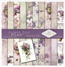 10 papiers assorties scrapbooking 30.5 x 30.5 cm Itd Collection FLOWER POST VIOLET