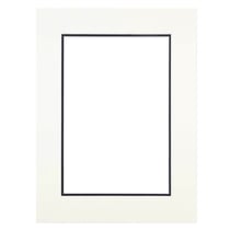 Passe-partout double blanc avec liseré noir 24x30 cm ouverture 15x20 cm