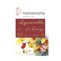 Bloc aquarelle Le Rouge 325g/m2 12feuilles grain fin 17x24cm - Hahnemühle
