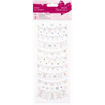 Planche de stickers pailletés à colorier fannions DOCRAFT
