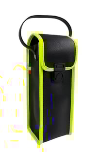 Sacoche souple pvc Noire-Jaune pour 3 boules de pétanque et cochonnet avec poignée en Jaftex - Maroquinor