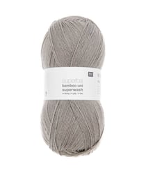 Pelote de laine à chaussettes à tricoter Superba bamboo UNI superwash - Rico Design Gris (011 - GRIS CLAIR)
