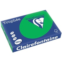 Ramette de papier - A4 - Vert billard - 120g - Impression - 250 feuilles - Clairefontaine Trophée