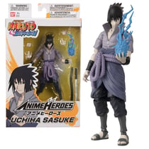 Bandai - Anime Heroes - Figurine Sasuke Uchiwa - Naruto Shippuden - Figurine d'action Anime Heroes 17 cm - Licence Officielle Manga Naruto - Figurine Sasuke articulée - Jouet Enfant 4 ans et + - 36902