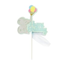 Cake topper éléphant anniversaire
