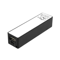 Avizar Batterie Externe 2600mAh Stick Blun Sortie USB-A Ultra Compact Blanc / Noir