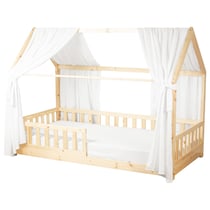 Set double ciel de lit cabane en gaze de coton DUO
