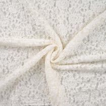 Tissu Dentelle gaufrée uni Blanc cassé - Au mètre