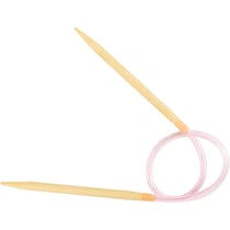 Aiguilles à tricoter circulaires, L : 40 cm, dim. 6 mm, 1 pièce
