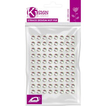 Ki-Sign - Strass thermocollant tissu Ø 4mm Holographique 80 pièc.