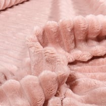 Tissu Doudou Ultra doux côtelé Rose poudré