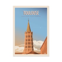 Affiche 50x70 cm - Toulouse - TuroMemoriesStudio