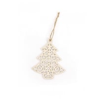 Sapin bois ajoure a suspendre - Graine Creative - Beige