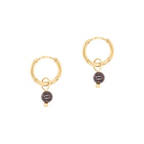 Boucles d'oreilles créoles Serena en pierres Grenat - Sloya