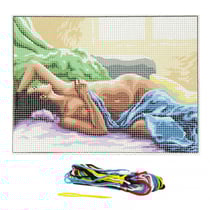 Kit complet canevas 15 x 20 cm modèle femme