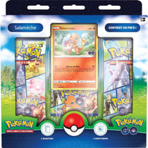 Coffret pokémon 3 boosters go eb10.5 et pin's salamèche - carte a collectionner pokémon version française