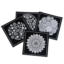 Lot de 4 cartes velours - Mandala