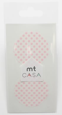Masking Tape MT Casa Seal Sticker rond en washi Pois rose