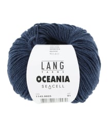 Pelote de Coton à crocheter et tricoter Oceania - Lang Yarns 25 Bleu