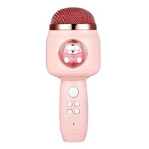 Microphone Sans Fil Enfant Bluetooth Rose Effets Sonores Multiples Rose YONIS