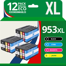 123CONSOMMABLES - 953XL - Pack de 12 Cartouches d'encre compatibles avec HP Officejet Pro 8715 8710 HP Officejet Pro 7720 7740 8730 8720 8725 8210 - 123CONSOMMABLES