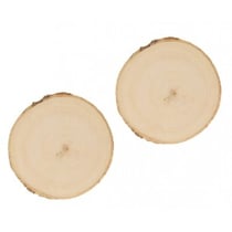 Set  de 2 rondelles  6 à 8 cm - bois - Artemio