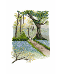 Kit point de croix Paysage printannier – DMC Multicolore