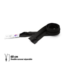 Fermeture éclair Z68 - Séparable 6mm double curseur - 60 cm