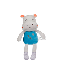 Peluche - Petits Musicaux "Bamboo" Hippopotame - 15 cm s/carte