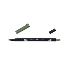 Lot de 6 feutres double pointe pinceau - TOMBOW - Vert gris - ABT Dual Brush Pen