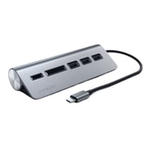 Satechi Hub Type-C vers USB 3.0 5Gbps avec Lecteurs de Carte SD/Micro Gris foncé