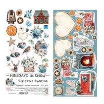 12 papiers scrapbooking motifs à découper 15,5 x 30, 5 cm Craft O Clock HOLIDAYS IN SNOW 653875