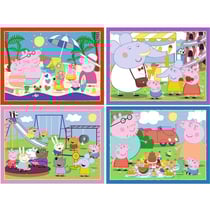 4 puzzles progressifs cochon peppa pig : a plage - au parc et au pique-nique 12 - 16 - 20 - 24 pièces - ravensburger - 069583