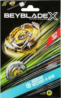 Toupie beyblade x arrow wizard 4-80b - type endurance - pack toupie et lanceur - hasbro f9582