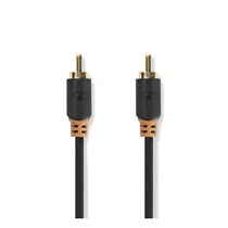 Nedis Câble Audio Numérique RCA Mâle vers RCA Mâle 2m Gris anthracite