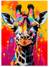 Affiche Girafe Pop Art | A3 : 29,7x42cm