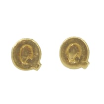 Lettres en cire - Q - , or, 9mm, 2 pces
