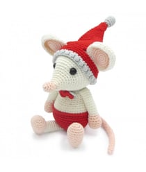 Kit Crochet Souris de Noël - Amigurumi Hardicraft Rouge