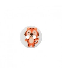 Bouton animaux polyester 2 trous 12mm - Prym Tigre Multicolore