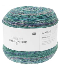Pelote de laine à tricoter Creative Chic Unique DK - 200GR - Rico Design 011 Bleu Ocean