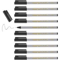 Lot de 10 stylos feutres d'écriture pointe extra fine 0,3 mm - EDDING Office Liner 89 - Noir