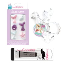 Kit découpoirs à biscuits + 6 décors sucrés Sirène