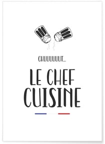 Affiche 'Le chef cuisine' | A3 : 29,7x42cm