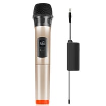 Microphone Sans Fil Dynamique Avec Affichage LED Or Pour Performances Énergiques Or YONIS