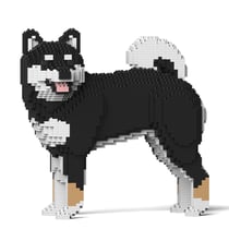 Chien Shiba qui tourne la tête noir Taille standard | JEKCA | 14 ans et +