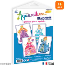 Recharge Aquarellum Junior - Princesses - 4 tableaux